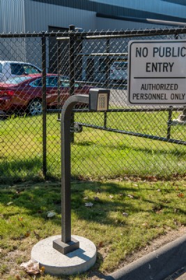 Keypad to enter through installed security fence