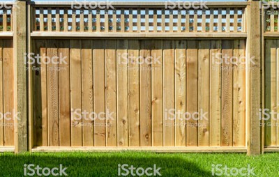 Close up photo of wood fencing