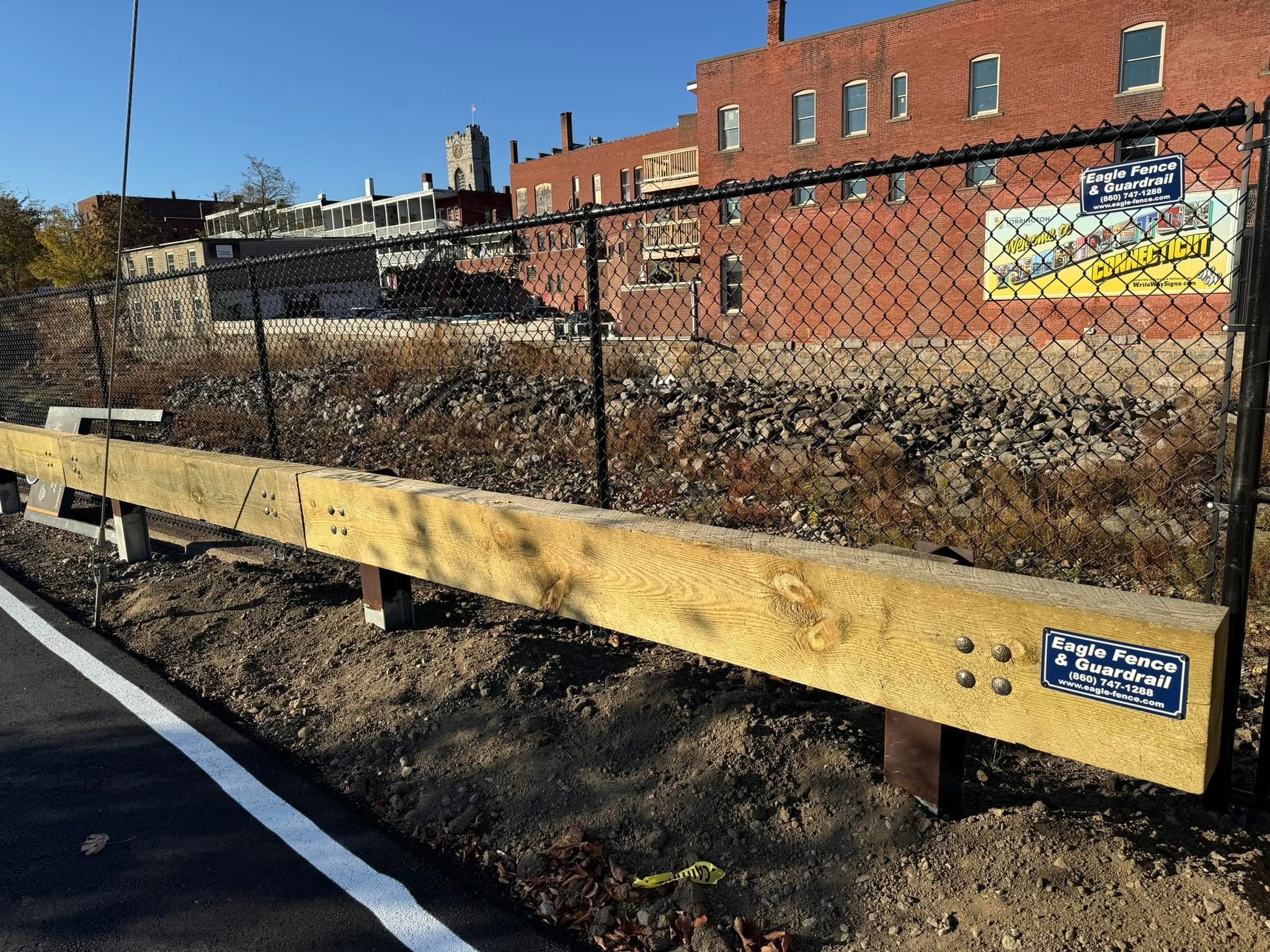 Steel-Backed Timber Guardrail