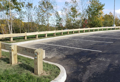 Timber Guardrail Installation